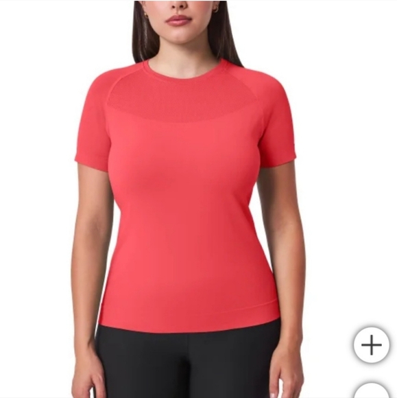 NWT Mondetta Women's Short Sleeve Seamless pink Tee running training - Picture 1 of 7